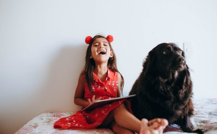 affordable day care - girl with dog