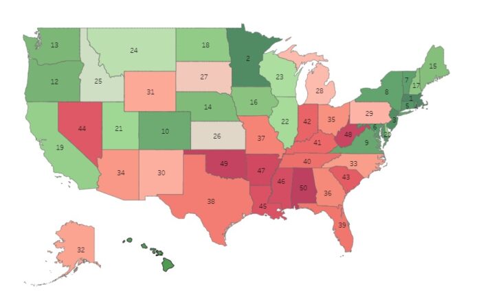 best states for single moms